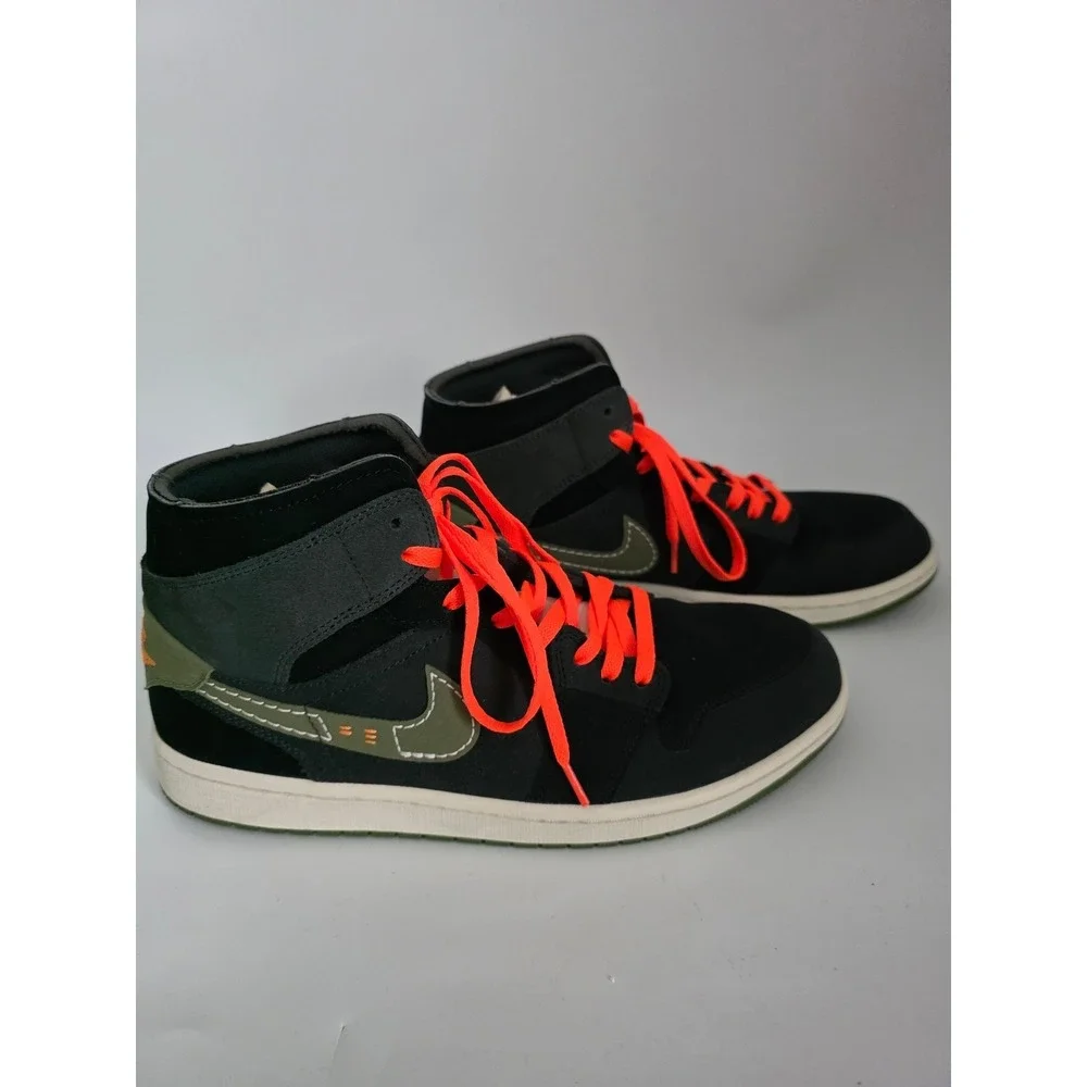 Nike Air Jordan 1 Men's Size 11‎ Mid SE Craft Olive Green Grey high tops Jumpman